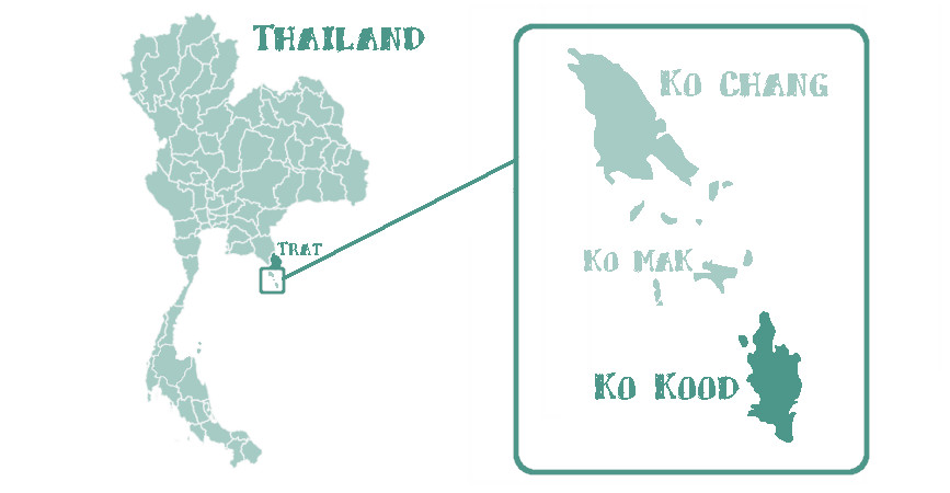 Überblickskarte Thailand mit den Inseln Ko Chang & Ko Kood